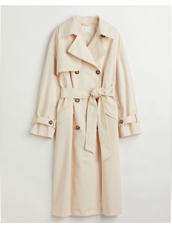 H&M Jackets & Blazers - H&M Beige Trench Coat with Belt NWOT